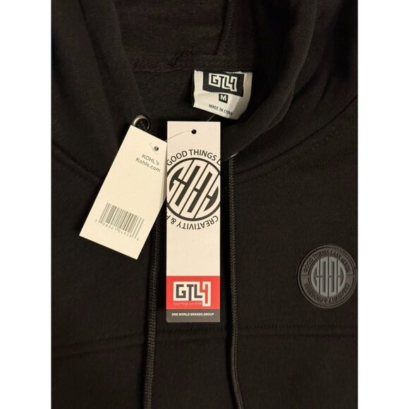 Men's GTL4 Black Hoodie Size Medium NWT Good Things Last 4ever - Picture 2 of 4